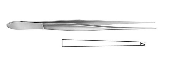 CHUSING Пінцет хірургічний; прямий; 1x2 зубчики; 17,5см; ширина бранш 1,8+/-0,2. Tontarra Medizintechnik GmbH